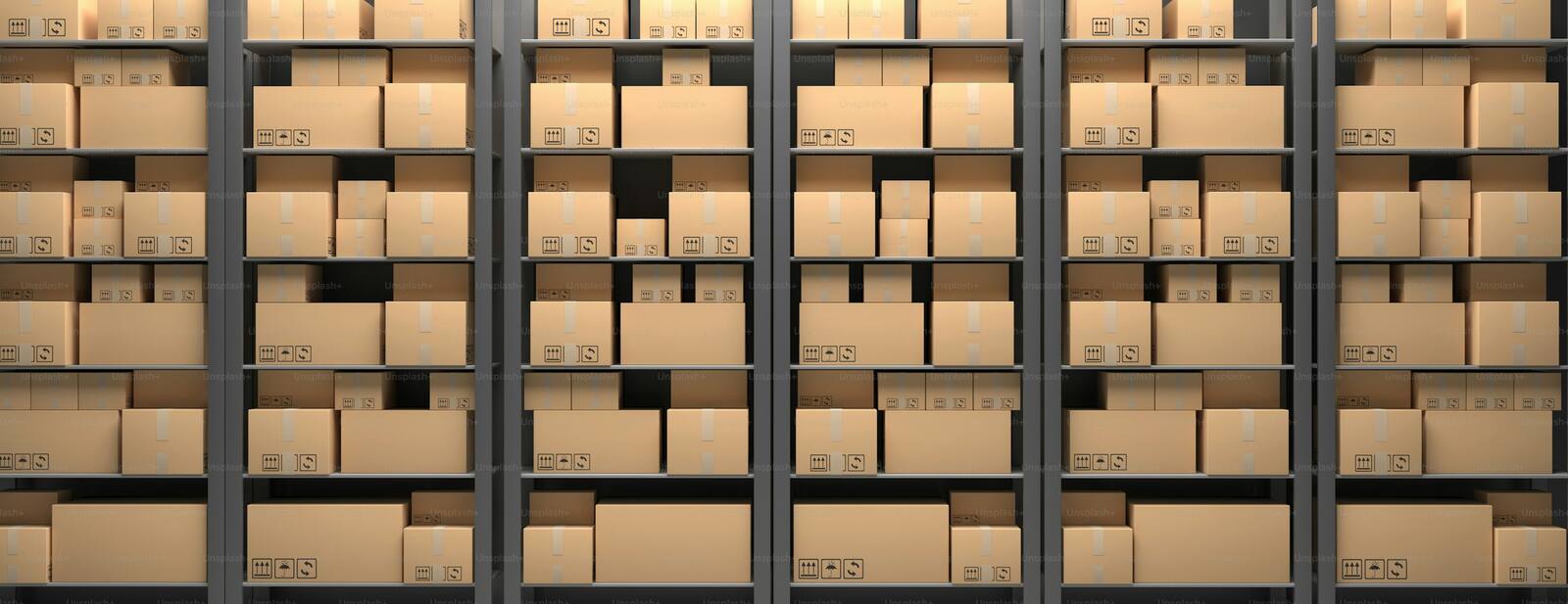 Warehouse shelves